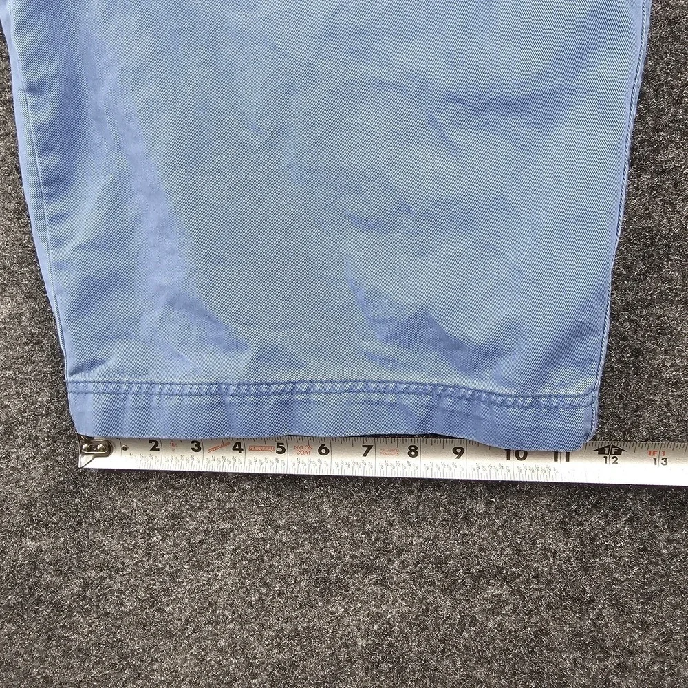 IZOD Saltwater Stretch Chino Shorts Men's 38 Blue Flat Front 10.5